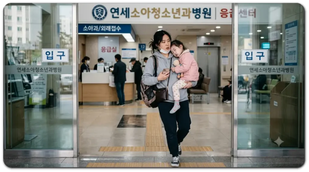 대체공휴일-소아과-진료받는-엄마와-딸