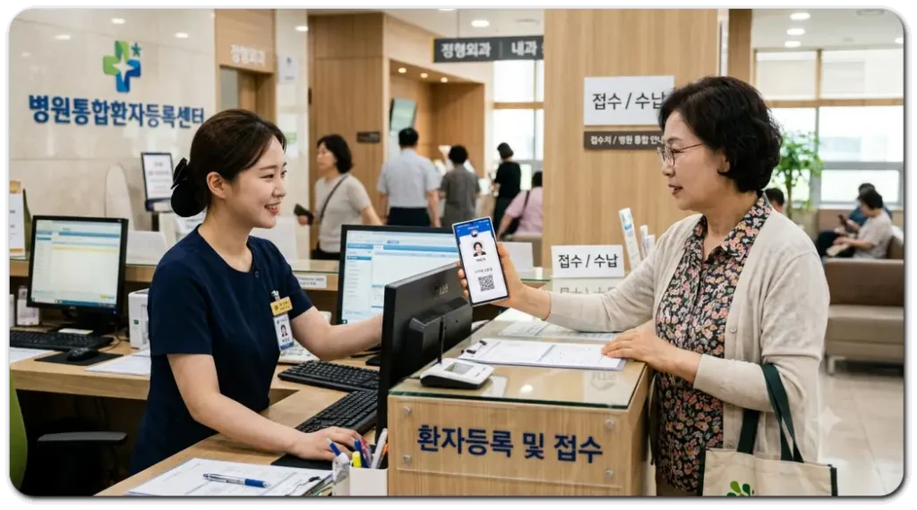 모바일-신분증-으로-접수하는-여성