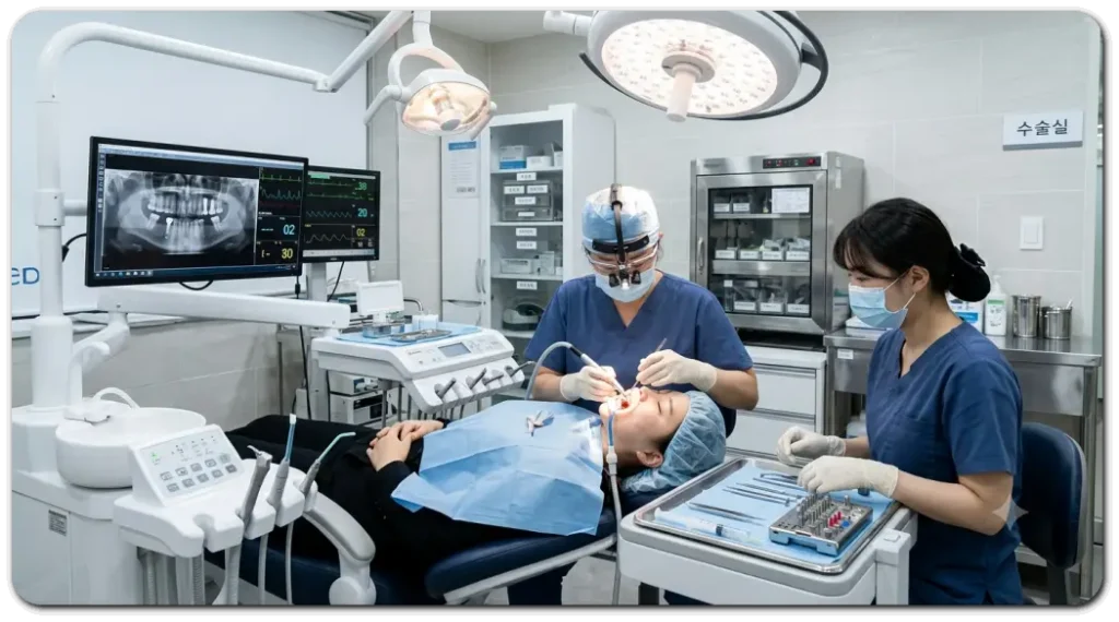 치아보험-면책기간-지난-후-임플란트-수술하는-환자