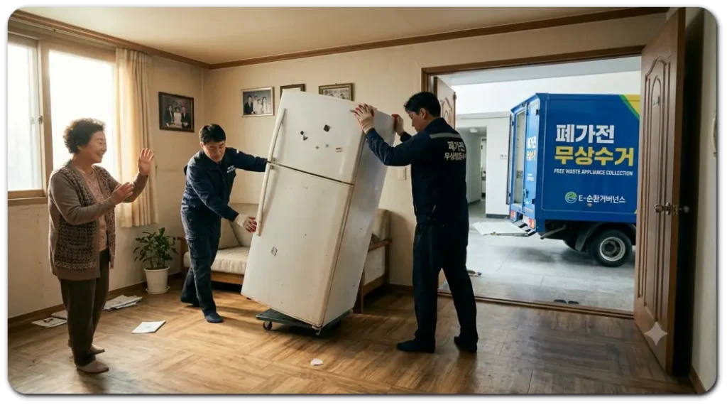 폐가전-냉장고를-무상으로-수거하는-기사들