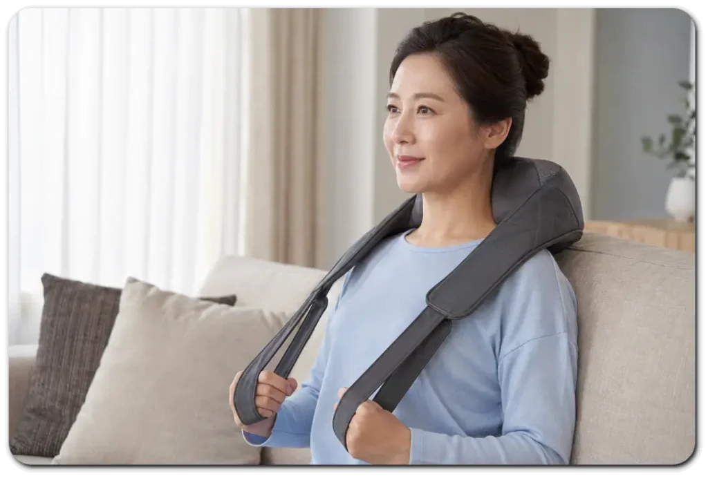 거실에서-올바르게-사용하는-목-어깨-마사지기