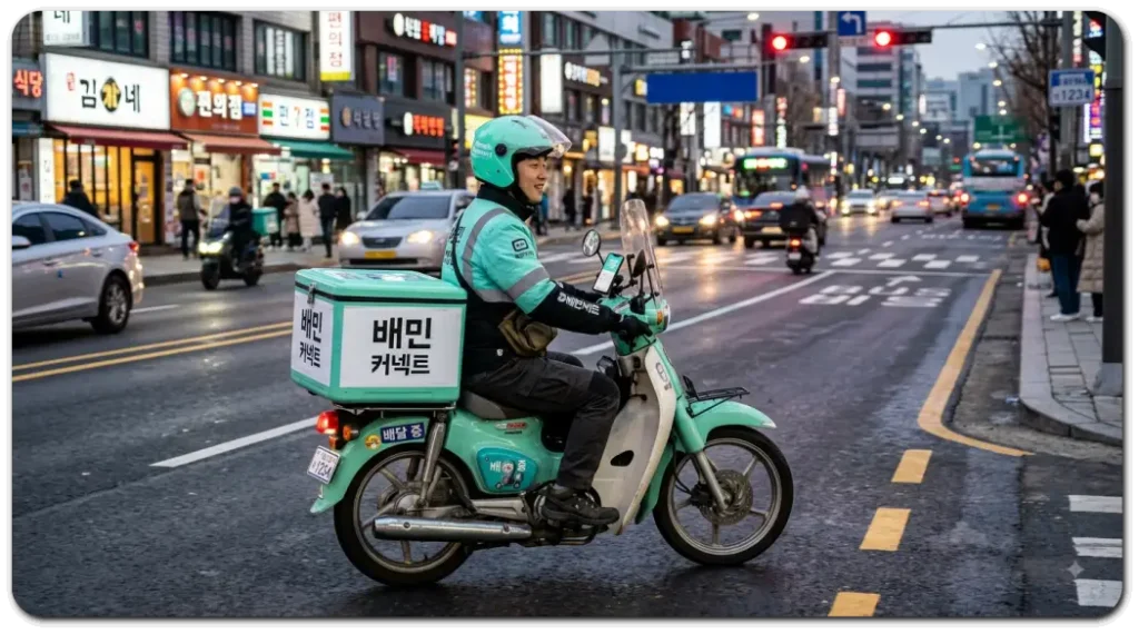 배민커넥트-시간제보험-가입후-배달하는-사람