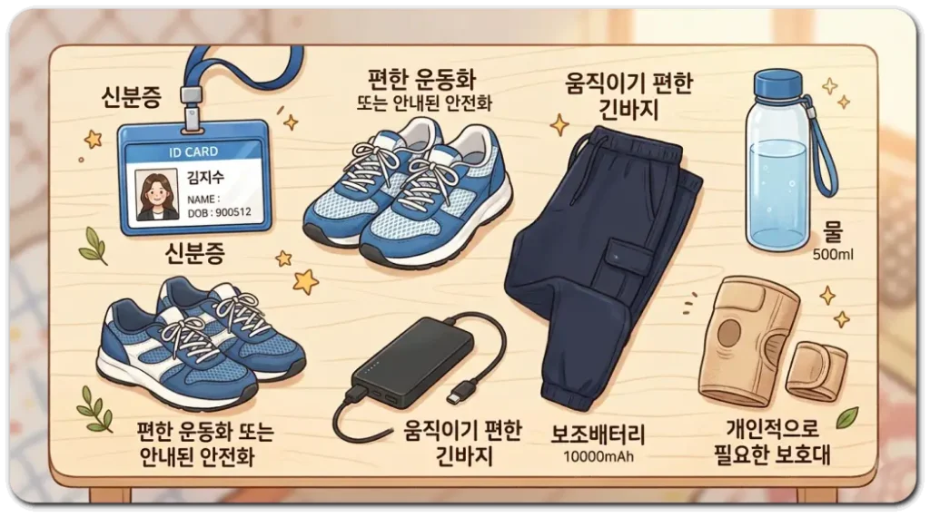 쿠팡-물류센터-알바-준비물