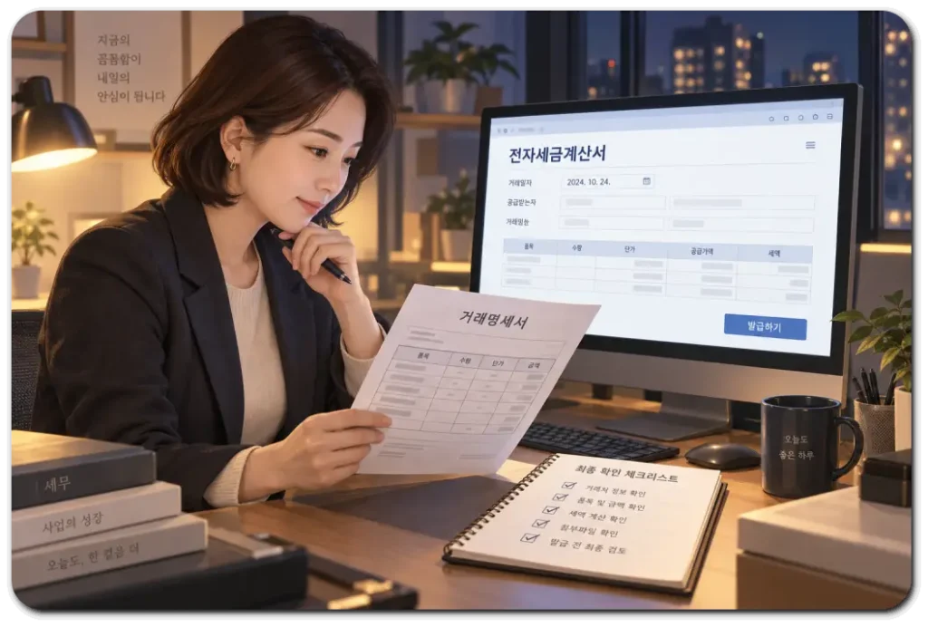 거래명세서-대조와-전자세금계산서-최종-점검