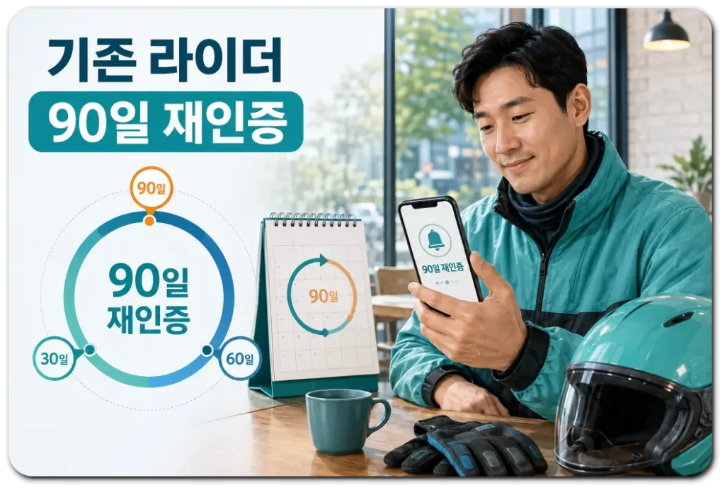 기존-라이더-90일-재인증