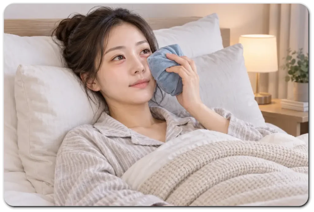 눈밑지방재배치-후-1일차-편안한 휴식