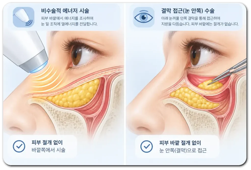 눈밑-비수술-결막경유-접근-비교
