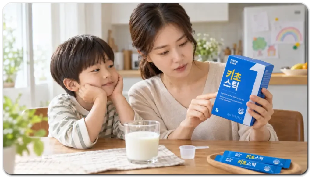 엄마와-아이의-키초스틱-장면