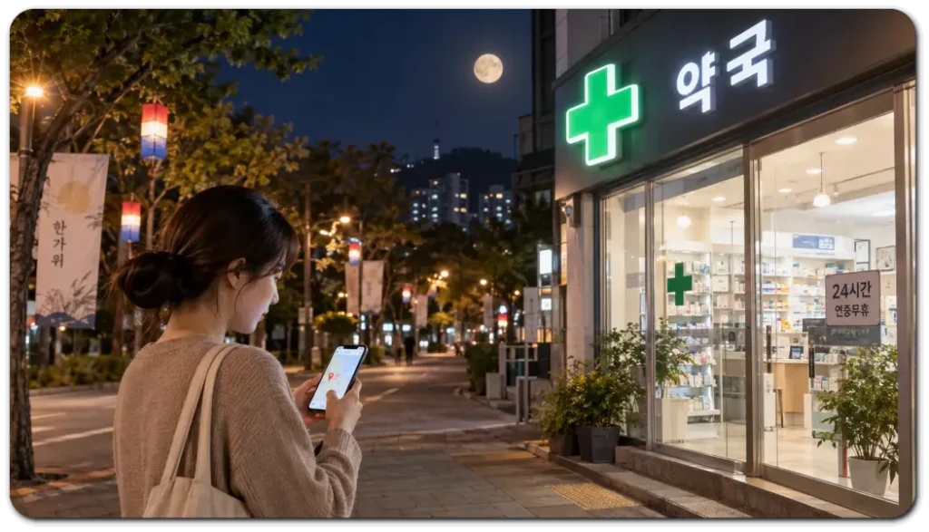 추석-밤-24시간-약국-찾기