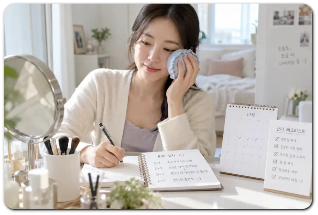 쿨팩과-함께하는-차분한-회복-일기