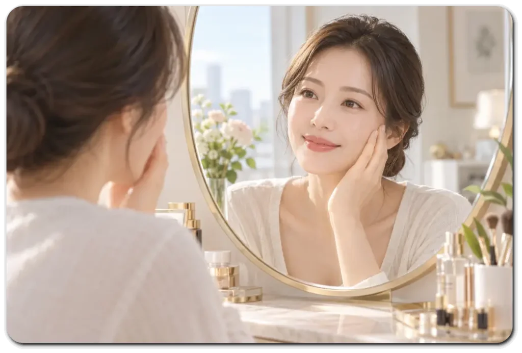 한-달-후-편안해진-눈밑을-확인하는-시간