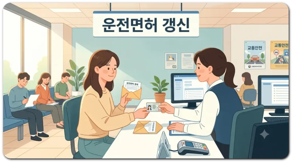 운전면허-갱신-하기위해-신청하다